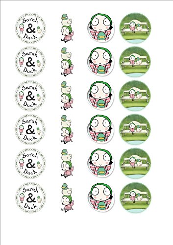 24 X Sarah And Duck Fairy Cake Toppers Printed On Desertcart
