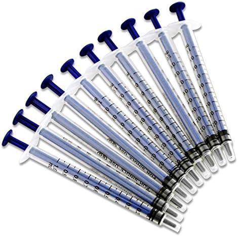 CMJâ„¢ 10 x 1ml Plastic Plant Nutrient Hydroponic Syringe Tube Grow Room No Needle UK