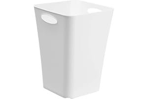 Rotho Living boîte de rangement carrée 23l, Plastique (PP) sans BPA, blanc, 23l (29.5 x 29.5 x 39.5 cm)