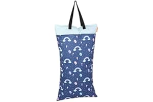 YOUTHINK Bolsas Secas Mojadas del Pañal del Paño del Bebé Reutilizable Impermeable, Bolsa De Natación Resistente Al Agua para La Playa, Piscina, Bolsa del Gimnasio, 40Cm * 70Cm(Re)