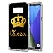 Produktbild Samsung Galaxy S7 Hülle, YOEDGE [Ultra Dünn] Schutzhülle Silikon Schwarz mit Muster Queen King Krone Motiv Design Personalisiert Weich TPU Handyhülle Bumper Case Backcover für Samsung Galaxy S7 Smartphone (Queen, Schwarz-Gold)