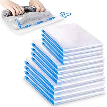 KellDis Sacchetti Sottovuoto Per Vestiti - Set Da 12 Bustine Salvaspazio, Riutilizzabili, Senza Pompa - Foto 9