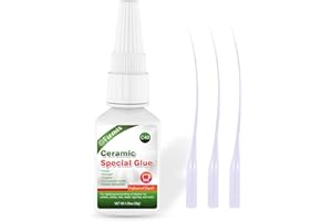 Viomis 30g Ceramic Glue, Instant Ceramic Super Glue for Porcelain and Pottery Repair, Fast Drying | Heat Resistant | Waterproof Strong Adhesive for Bonding Ceramic, Dishes, Tiles, DIY Crafts