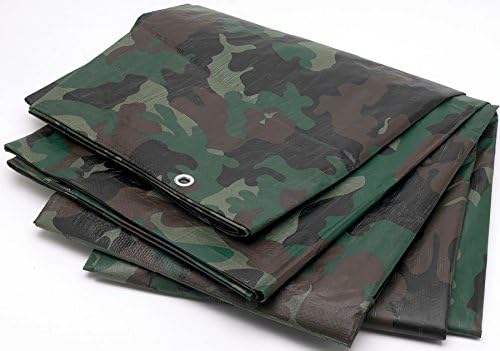 Performance Tool W6005 Reinforced Water Resistant Multi Purpose Green & Brown Tarp, 8' x 10', Camouflage