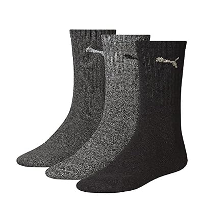 Puma Sport - Chaussettes de Sport - Lot de 3 - À Logo - Homme - Anthracite - 43/46