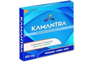 KAMANTRA™ - Mantra to Enhance Your Performance - Extra Strength Performance Enhancing Pills, Stamina Endurance Booster Blue Supplement Pills for Men - 4 Ginseng Capsules