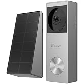 Ezviz HP3 Pro 3MP 2K Kablosuz G&ouml;r&uuml;nt&uuml;l&uuml; Kapı Zili, Bataryalı, G&uuml;neş Paneli Dahil, İnsan Algılama, &Ccedil;ift Y&ouml;nl&uuml; Konuşma