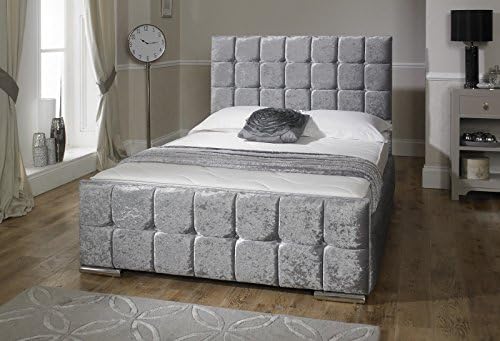 Luxury Nevada Crushed Velvet Fabric Upholstered Storage Bed - 4 Colours!