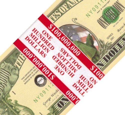 Preisvergleich Produktbild 100 count Banded Lady Libery Million Dollar Bills by AAC