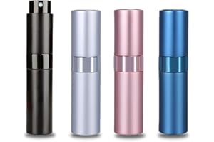 Tindisonka 4 Stück 8ml Parfümzerstäuber ● Portable Zerstäuber für unterwegs ● Parfüm Abfüller ● Perfume Travel Bottle ● Nachfüllbarer Reiseduftstoff-Zerstäuber