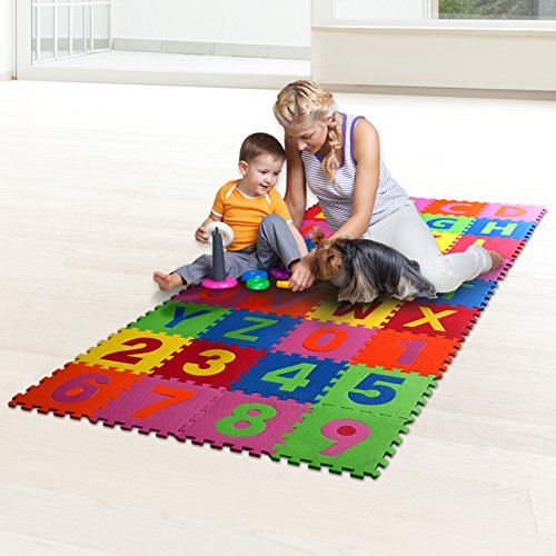 Preisvergleich Produktbild Casa PuraPuzzlematte 86- teilig Puzzle Matte Spielteppich Kinderspielteppich Schaumstoffmatte Matten Spielmatte Teppich Spiele Matte Matten
