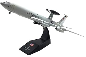 TECKEEN Lega US E-3 E3 Sentry AWACS Early Warning Aircraft Model Aircraft Model 1: 200 Modello di simulazione di modello di mostra scientifica