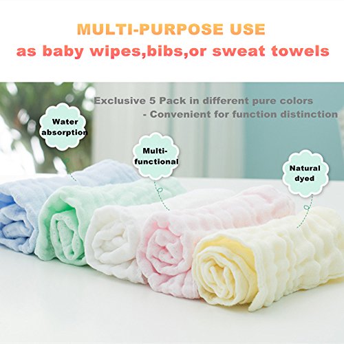 Baby Muslin Washcloths Natural Muslin Cotton Baby Wipes Soft