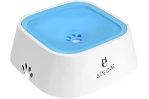 TOWEAR Bebedero Perro Tazón de Bebida Agua Flotante para Perro Gato Pájaros Mascotas, Cuenco de Agua Flotante para Mascotas, sin derrames, antidesbordamiento, antiasfixia (Azul)