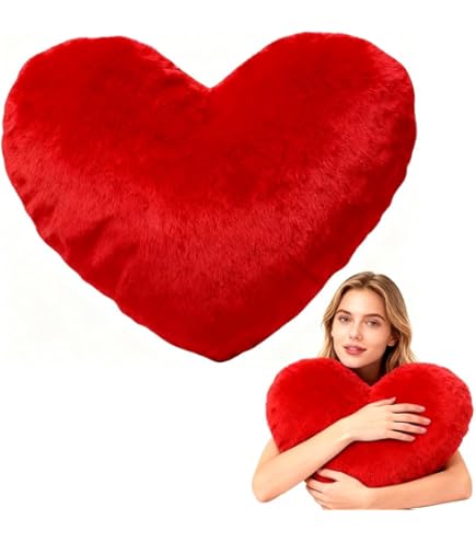 Yhoelata Hartvormig kussen, Zwart hartvormig kussen knuffelkussen, Liefdes sierkussen Esthetisch, Pluche kussen voor woonkamer bank slaapkamer bed, Cadeau 26x36 cm