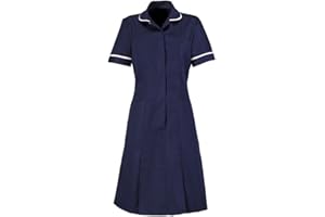 Instex Women's Healthcare Dress, Dental Salon, with Contrast Trim INS39 (Mini, UK 8-20), Green