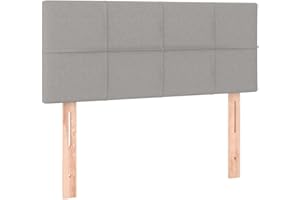 vidaXL Testiera Grigio Chiaro 90x5x78/88 cm in Tessuto