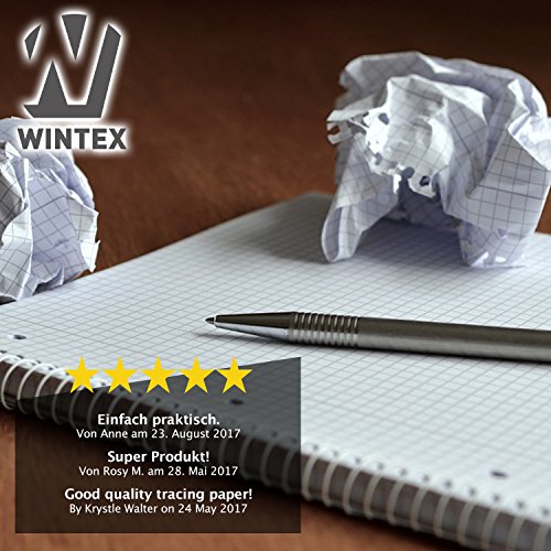 WINTEX 100 Blatt Transparentpapier DIN A4 100 g/qm Super Qualität - 5