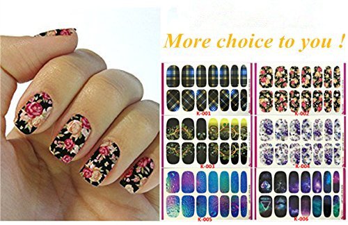 84Pcs / 6 Premium Sheets- Love Nest Nail Art Tips Stickers False Nail Design Manicure Decals Nail Art Water Nail Art Decal / Tattoo / Sticker (Series 1) …
