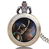 Herren-Armbanduhr, Avengers Loki, Classic Adventure Mythologie Taschenuhr Quarz, Geschenk für Herren