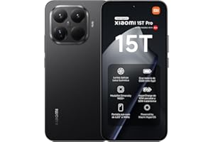XIAOMI 15T Pro - Smartphone de 12+512GB, Lente óptica Leica Summilux, MediaTek Dimensity 9400+, Pantalla Eye Care de 6,83" 144 Hz, HyperCharge de 90W, Cargador no Incluido, Negro (Versión ES)