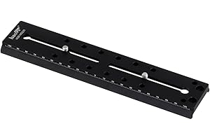Haoge HQR-MS220 Plaque de dégagement rapide QR 220 mm pour Manfrotto MVH400AHUS MVHN8AHUS MVHN12AHUS MVH608AHUS MVH612AHUS MVHN8AHUS MH054M0-Q5 MH055M0-Q5 MH055M8-Q5 MH057M0000 Q5 Q. Tête vidéo fluide