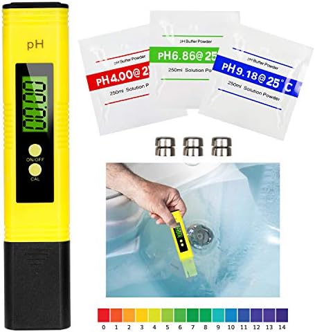 Mture Digital PH Meter, 0.01 Resolution Digital PH Meter LCD Pen with ATC Function, Water Quality Tester for Household Drinking Water, Hydroponics, Aquariums and Pools
