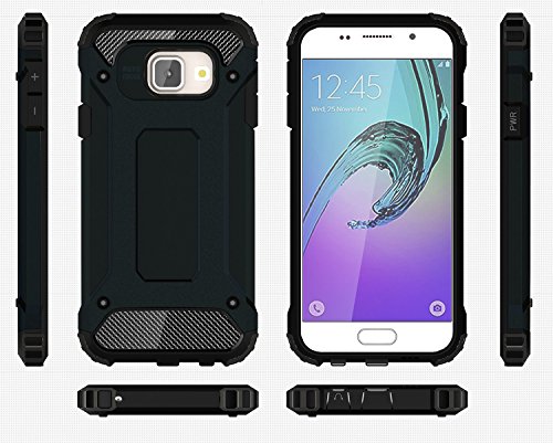 Galaxy A3 2016 Funda  Pasonomi    Pesada   Doble Capa  Carcasa de Protecci  n Hibrida Armadura Funda para Samsung Galaxy A3 2016  Azul oscuro
