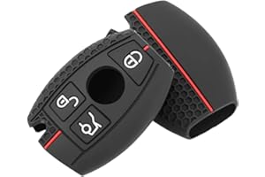 OTMIK Funda de Silicona para Llaves de Coche Mercedes Benz A B C E S Class W204 W205 W212 W213 W176 GLC CLA AMG W177 Accesorios para Llaves de Coche
