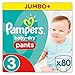 Pampers Baby Dry Pants Windeln Gr. 3 (6-11 kg), Jumbo Plus, 1er Pack (1 x 80 Stück)