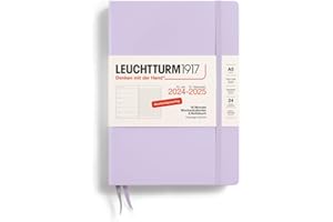 ‎LEUCHTTURM1917 LEUCHTTURM1917 370614 Wochenkalender & Notizbuch 2025, Medium A5 Hardcover - 18-Monats-Planer, 80 g, liniert - Lilac