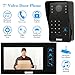 Price comparison product image KKmoon 7" Wired Video Door Phone Doorbell Intercom Entry System Kit with 1 Camera 1 Monitor Doorbell Door Chime Intercome Touch Button ID Cards/Code/Remote Controller Unlock/ Night Vision,RFID card,Remote controller Rainproof Intercom