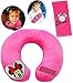 Produktbild 2 tlg. Set _ Nackenkissen / Nackenrolle & Gurtpolster __ " Disney Minnie Mouse " - Kissen für Auto / Gurtschoner - Kindersitz - Reisekissen / Reisehörnchen - z.B. Flugzeug / Auto - Zugfahrt - Nacken - Nackenhörnchen / Mädchen / Maus - Playhouse - Mäuse rosa pink - Plüschkissen - für Kinder & Erwachsene - Jugendliche - Nackenstützkissen Nackenstütze / Babyschale - Nackenpolster - Autoset