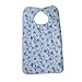 Produktbild rosenice Wasserdicht Erwachsene Kleidung Bildschirmschutzfolien Lätzchen Blume gedruckt Double Layer Essen Esstisch Behinderung Hilfe Schürze (blau)