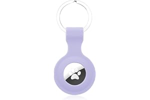 GAGAAL Case Compatible with Apple Airtags, Keychain AirTags Case with Anti-Lost Key Ring, Protective Silicone Case for Apple AirTag 2021 Finder for Air Tag Tracker Holder Accessorie (Purple)