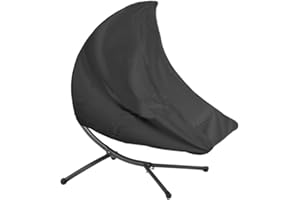 EKQSGLC Funda Tumbona Colgante con Cremallera, Funda exterior Impermeable tumbonas colgantes resistente al viento, 600D paño de oxford - Negro