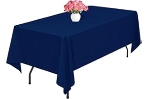 Lumaycens 1 Pack Navy Blue Polyester Tablecloths,60 x 102 Inch for 6ft Rectangle Table Cloth Washable and Reusable Stain and Wrinkle Resistant for Wedding Party Banquet Camping Restaurant Decoration