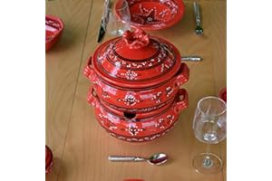 YODECO Couscoussier, Keramik, Mehrfarbig, 20 x 20 x 5 cm