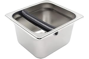 Enzege Scatola per Fondi di Caffè,Portafiltri Caffè Tramoggia in Acciaio Inox,Accessori per Macchine da Caffè