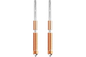 Creality Officielle K1C/K1 SE Buse 0.4 mm Lot de 2, à Changement Rapide, en Alliage de Cuivre et Acier Trempé, Compatible avec les Imprimantes 3D K1C, K1 SE, Ender 3 V3 Plus et Ender 3 V3