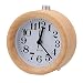 Produktbild BESTOPE Holz Wecker mit Snooze Handgemachte Tischuhr Umweltfreundlich Klassisch Kleine Runde Stille Tisch Snooze Buchenholz mit Nachtlicht