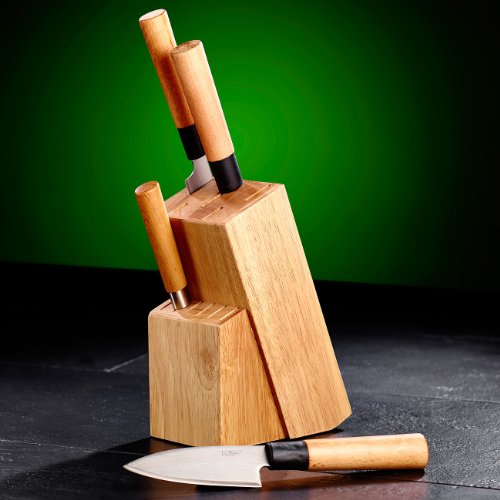 TokioKitchenWare Messerblock aus Holz - 4