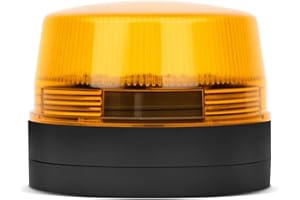Riloer Girophare LED vehicule Voyant d'avertissement d'urgence à LED, lampe d'avertissement de lumière stroboscopique clignotante 12V pour la réparation de routes de remorque de voiture, Jaune