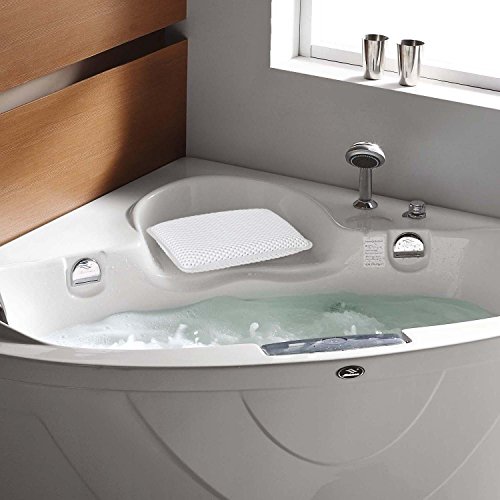 TRIXES Bequemes, weiches Stützkissen in Weiß für Badezimmer und Wellness mit 8 Saugnäpfen, neu - 7