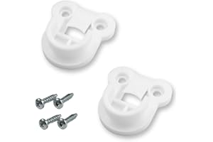 REPAIRCOFFEE 2X Pole Brackets Compatible with IKEA Pax KOMPLEMENT - Replacement Set with Screws Included - Rod Supports Closet Pole Sockets Spare Parts for Wardrobe Closet Maintenance and Renovation