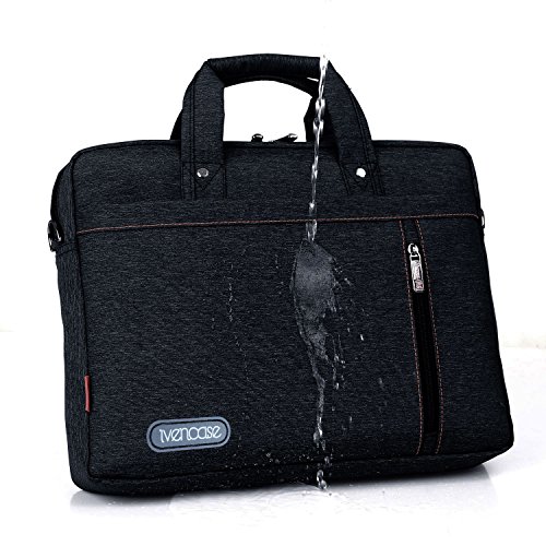 ivencase 13 – 13,3 Zoll Laptop Tasche mit Schultergurt, Hülle Tasche Aktentasche für Laptops / MacBook / Notebook Schwarz - 6