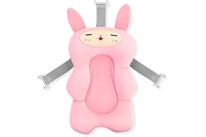 SONARIN Cojín de Baño para Bebé,Alfombrilla de Baño para Bebé Recién Almohadilla de Soporte Antideslizante Transpirable para Bañera Infantil Alfombra para Bañera Asiento de Cojín de Ducha(Rosa)