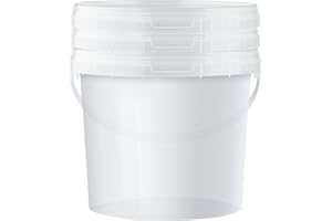POSH Seau avec couvercle 10L – Transparent, en plastique, résistant aux aliments, anti-fuites, inodore, robuste, stable, hermétique, seau avec poignée (3, 10L)