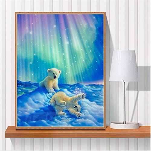 aihome 5D DIY Diamant Stickerei Gemälde eingefügt Kreuzstich Colorful Raum Dekoration eisbär - 7