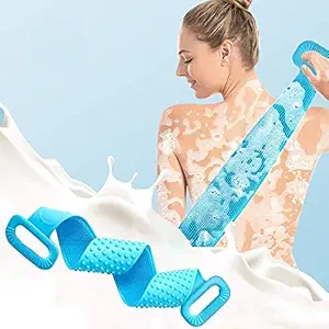 DRUNNA Double Side Body Bath Brush Body Wash Brush Back Scrubber Body Washer For Dead Skin Removal For Men Women Kids Unisex (Color May Vary)